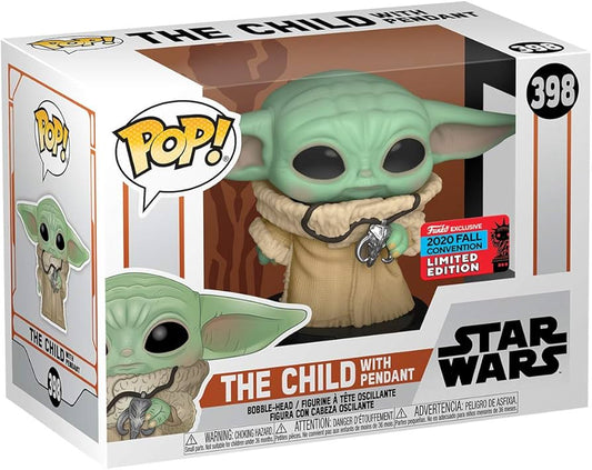 Star Wars: The Mandalorian – The Child with Pendant #398 Funko Pop! Vinyl Figure (2020 Fall Convention Special Edition)